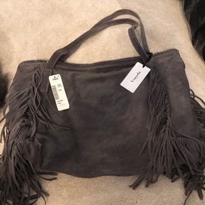 Vimoda grey suede bag